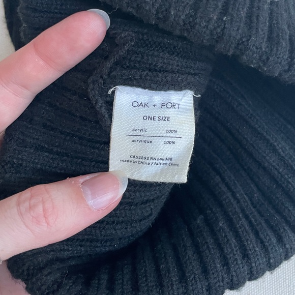 Oak + Fort Black Knit Beanie - Picture 3 of 3